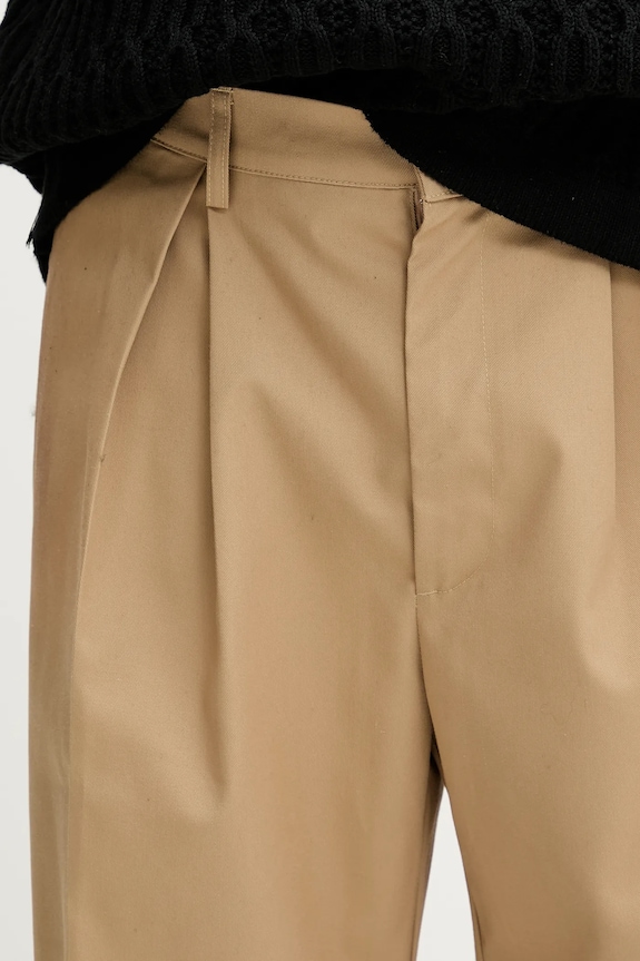 Fiorucci spodnie Beige Logo Embroidered Chino Trousers zielony M02SPBPA302CO01NA02