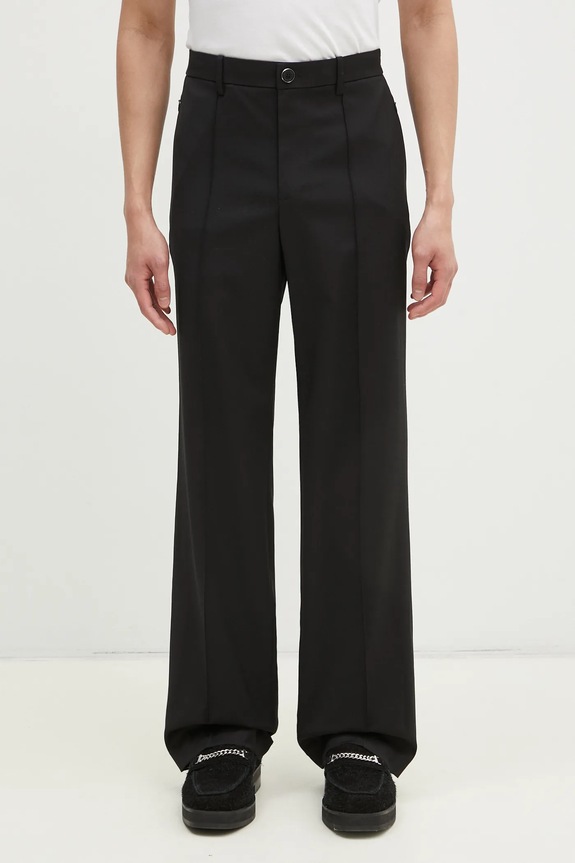 Helmut Lang pantaloni in lana Relaxed Trouser.Suit lana nero O09HM205