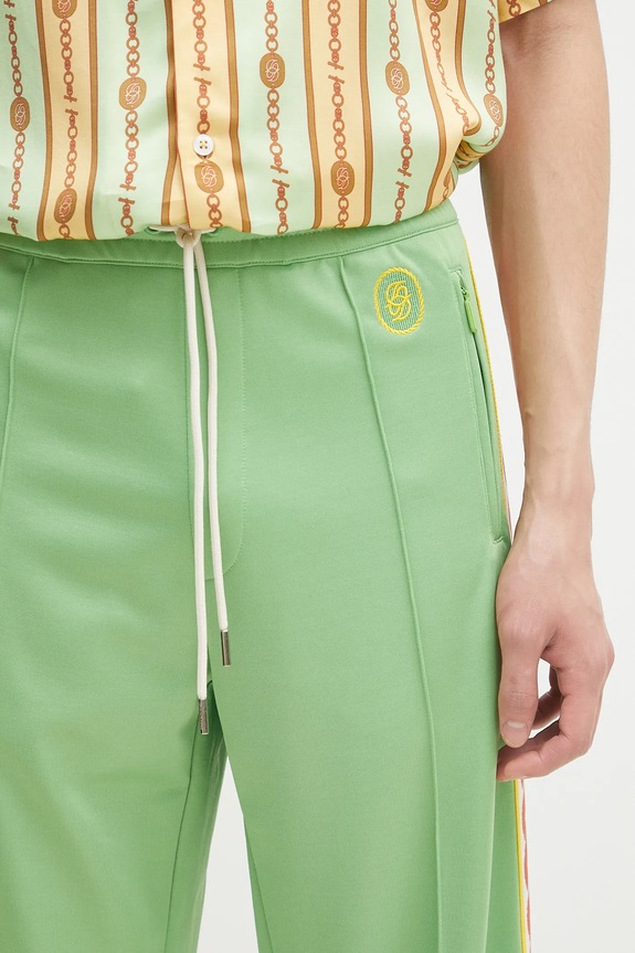 Drôle de Monsieur pantaloni de trening Le Track Pants Tresse verde G.SP007.PL135.AV