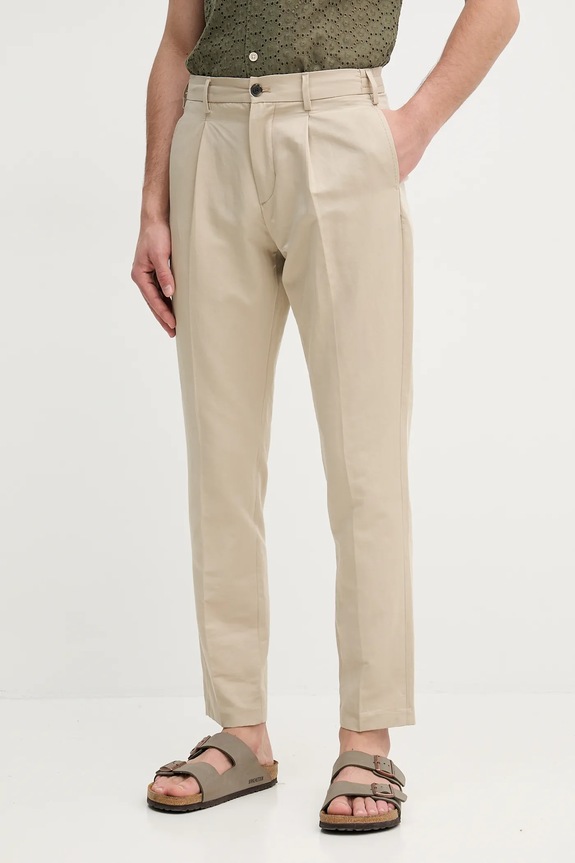 Tommy Hilfiger spodnie tkanina beżowy MW0MW38861