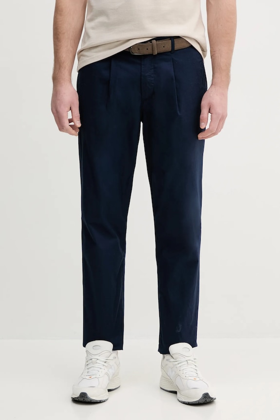 Nohavice Tommy Hilfiger s elastanom tmavomodrá MW0MW38796