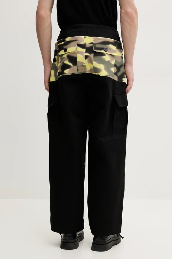 Ρούχα Βαμβακερό παντελόνι BLUEMARBLE PA80.CV07A25 μαύρο