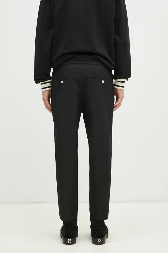 Одяг Штани з домішкою вовни Drôle de Monsieur Le Pantalon Cropped PERM.BP167.PL127.BL чорний
