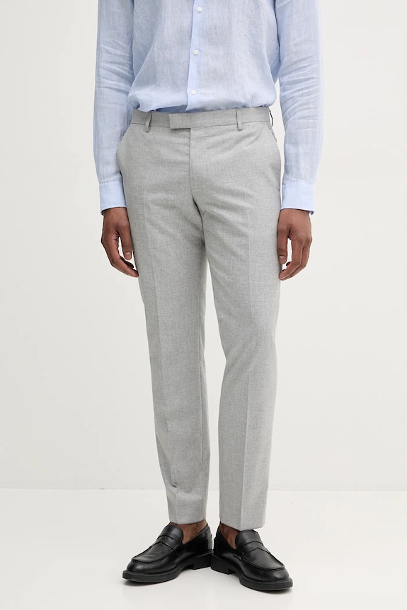 Μάλλινο παντελόνι Joop! μαλλί γκρί 30046591