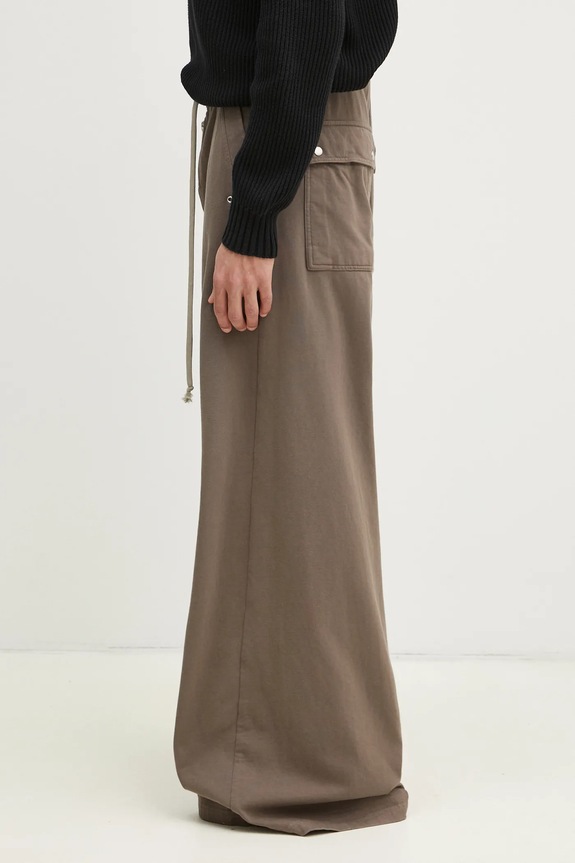 Rick Owens pantaloni de trening din bumbac Geth Belas DU01E3378.RIG gri SS25