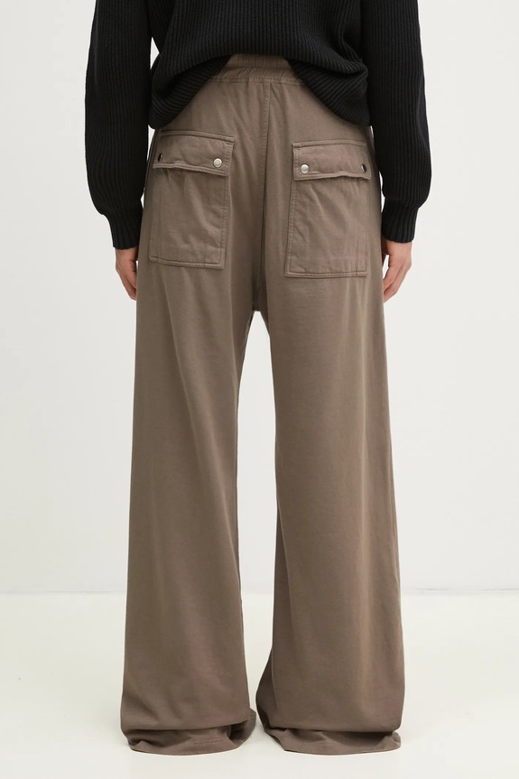 Îmbrăcăminte Rick Owens pantaloni de trening din bumbac Geth Belas DU01E3378.RIG gri