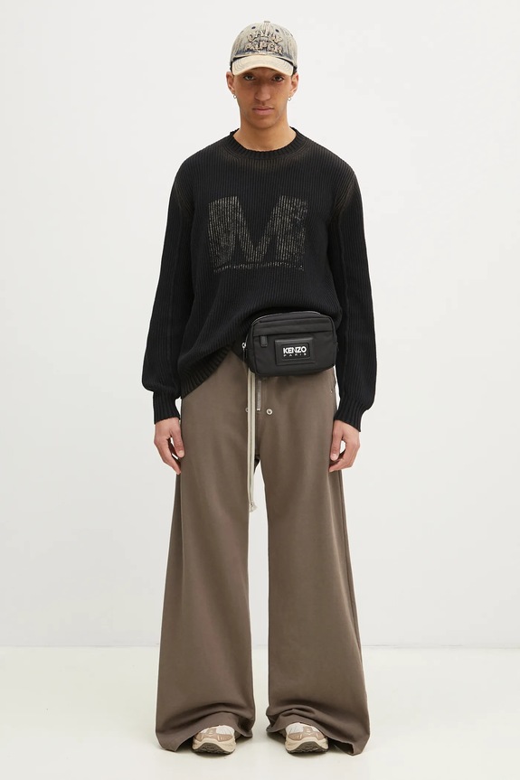 Rick Owens pantaloni de trening din bumbac Geth Belas DU01E3378.RIG gri