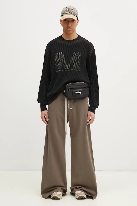 Rick Owens pantaloni de trening din bumbac Geth Belas DU01E3378.RIG gri