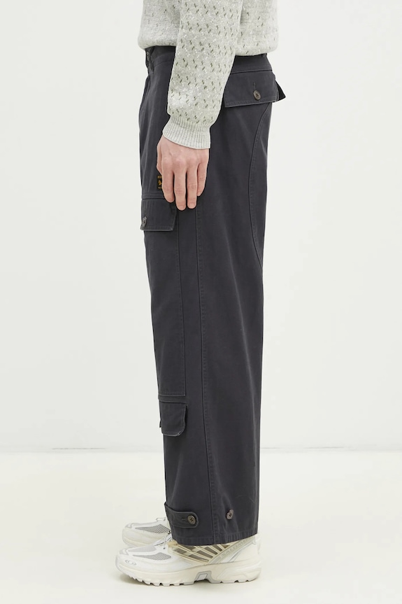 Human Made cotton trousers Air Force Pants HM29PT009 gray SS25