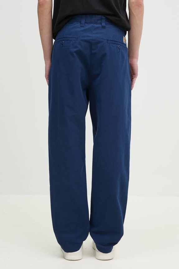 Abbigliamento Carhartt WIP pantaloni in cotone Calder Pant I033128.E7GD blu navy