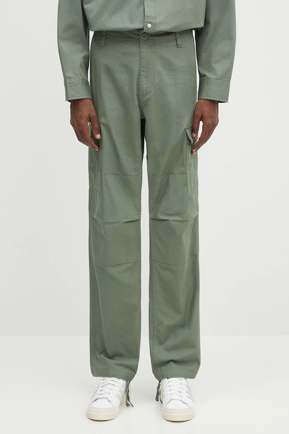 Carhartt WIP pantaloni in cotone Aviation Pant cotone verde I032468.1YF02