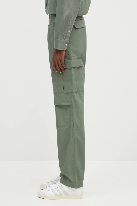 Carhartt WIP pantaloni in cotone Aviation Pant I032468.1YF02 verde SS25