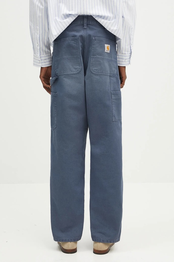 Îmbrăcăminte Carhartt WIP pantaloni de bumbac Double Knee Pant I034796.2OT4O albastru