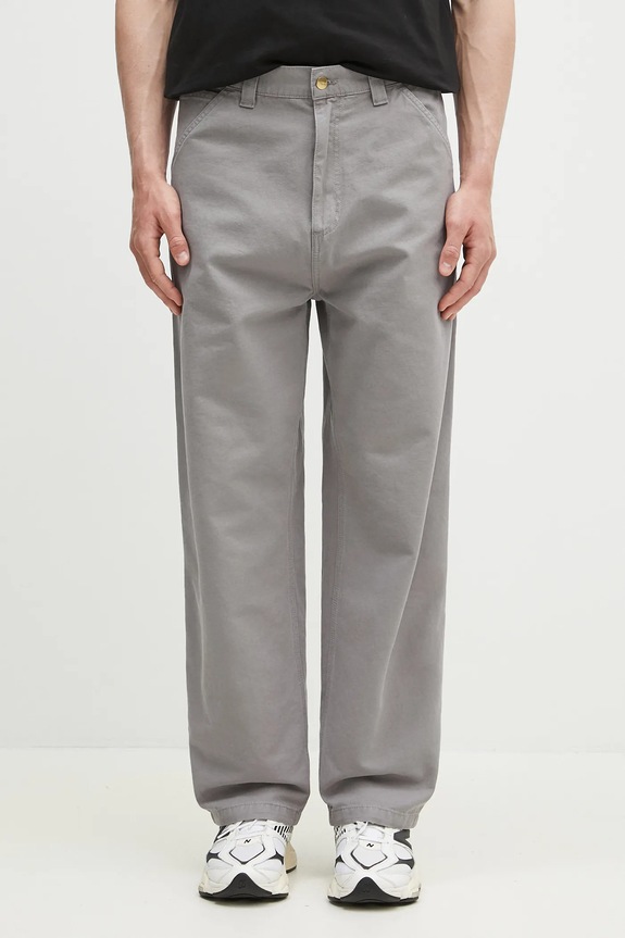 Памучен панталон Carhartt WIP OG Single Knee Pant памук сив I033754.2LR06