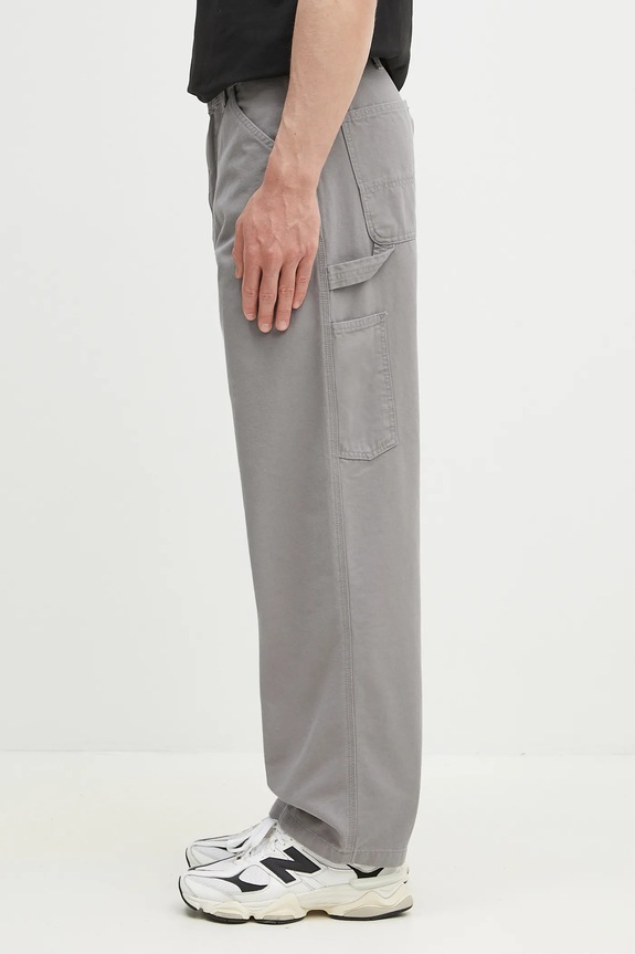 Памучен панталон Carhartt WIP OG Single Knee Pant I033754.2LR06 сив SS25