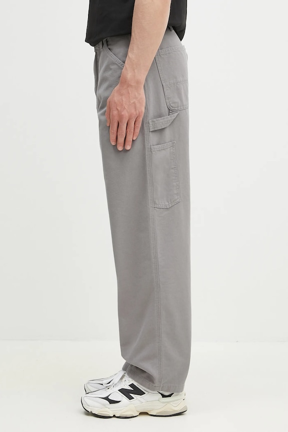 Памучен панталон Carhartt WIP OG Single Knee Pant I033754.2LR06 сив SS25