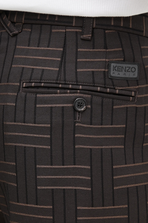 Шерстяные брюки Kenzo коричневый FF55PA2149JT.90
