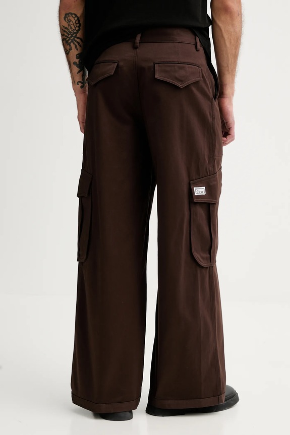 Odzież Kenzo spodnie bawełniane FF55PA2449GF.90 brązowy