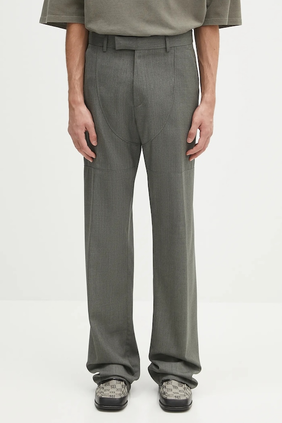 Martine Rose pantaloni in lana Wader Tailored dritto verde 367WT11415