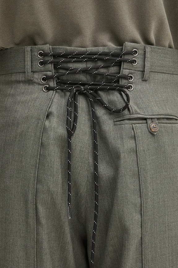 Martine Rose pantaloni in lana Wader Tailored verde 367WT11415