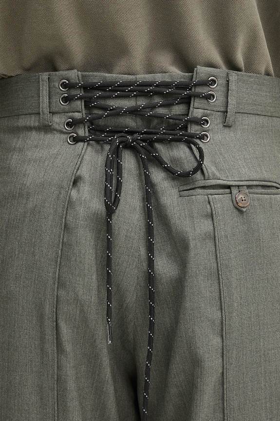Martine Rose pantaloni in lana Wader Tailored verde 367WT11415