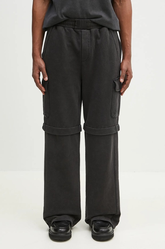 Daily Paper pantaloni de trening din bumbac Garment Wash Pants bumbac negru 2511010