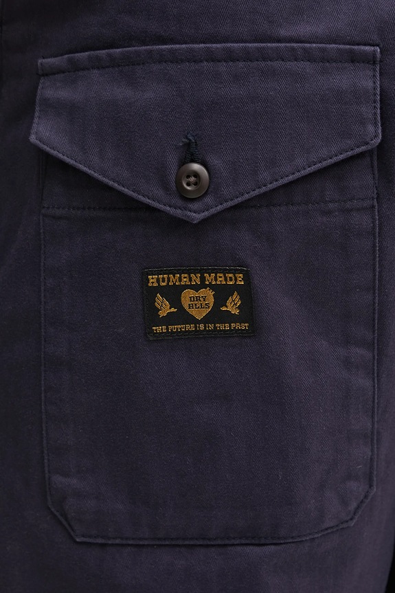 Human Made cotton trousers Straight Cargo Pants navy HM29PT010