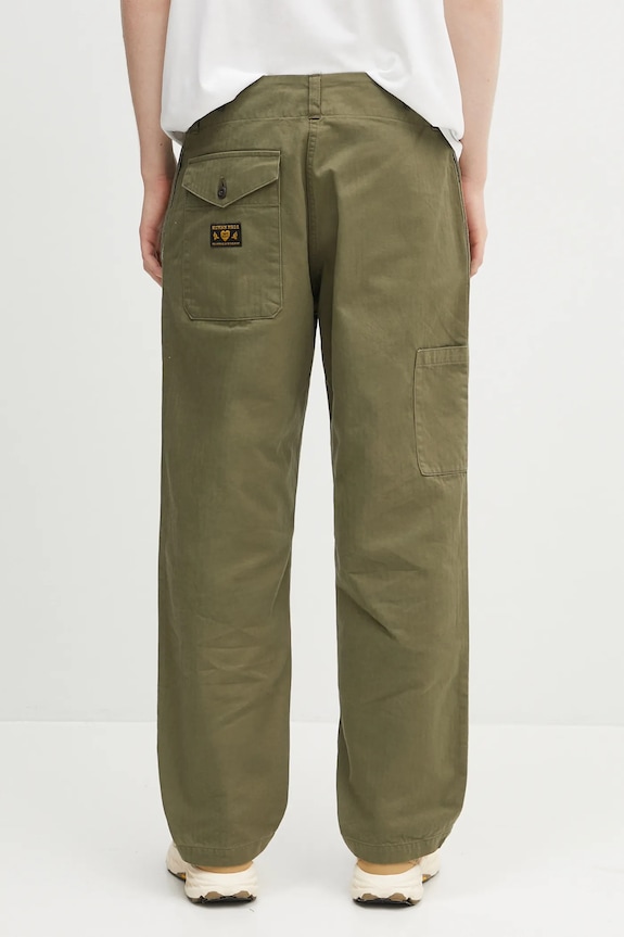 Одежда Хлопковые брюки Human Made Straight Cargo Pants HM29PT010 зелёный
