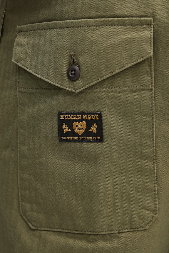 Хлопковые брюки Human Made Straight Cargo Pants зелёный HM29PT010