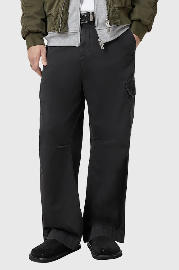 Hlače AllSaints FLYNN M017TC crna SS25