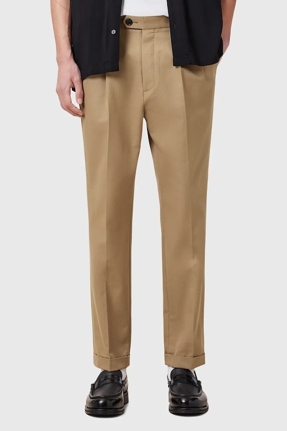 Kalhoty s příměsí vlny AllSaints TALLIS M032TB béžová SS25