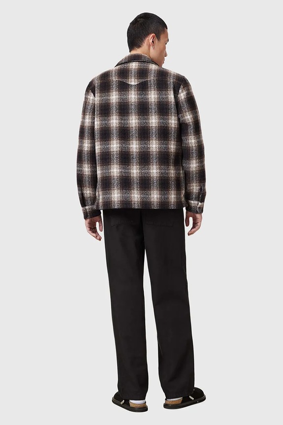 AllSaints spodnie z domieszką lnu HANBURY M038TC