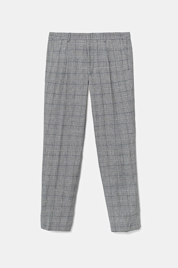 Michael Kors pantaloni in lino chinos grigio MK0SP01077