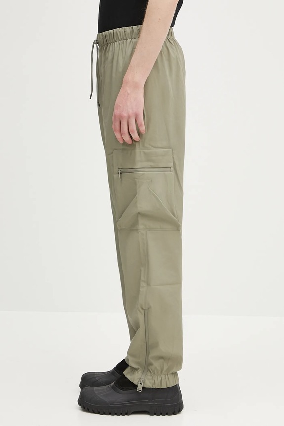 Hlače Rains Cargo Rain Pants Regular W3 18850.108 zelena SS25