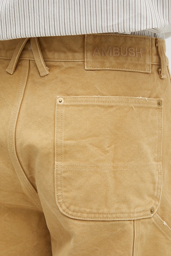AMBUSH jeans Canvas Carpenter Pants beige 12115316
