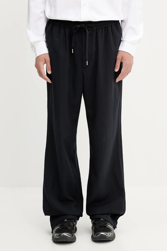 AMBUSH pantaloni din lână Suit Pants drept bleumarin 12115314