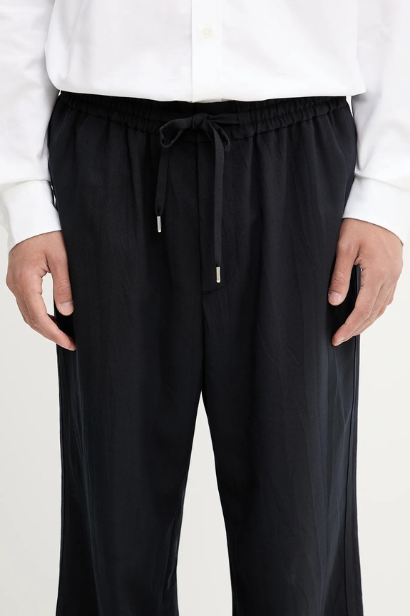 AMBUSH pantaloni din lână Suit Pants bleumarin 12115314