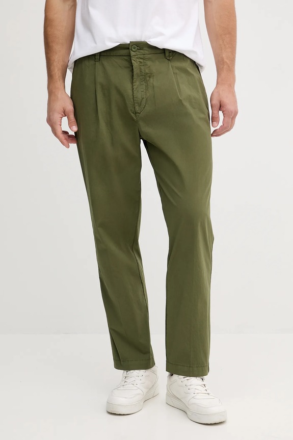 Παντελόνι United Colors of Benetton ύφασμα πράσινο 462SUF04K