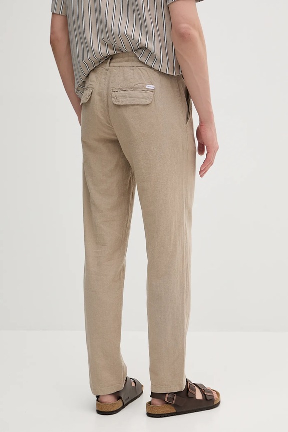Odzież Lindbergh spodnie lniane 30.008023 beżowy