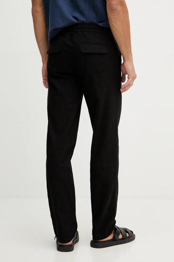 Îmbrăcăminte Lindbergh pantaloni din in 30.008023 negru