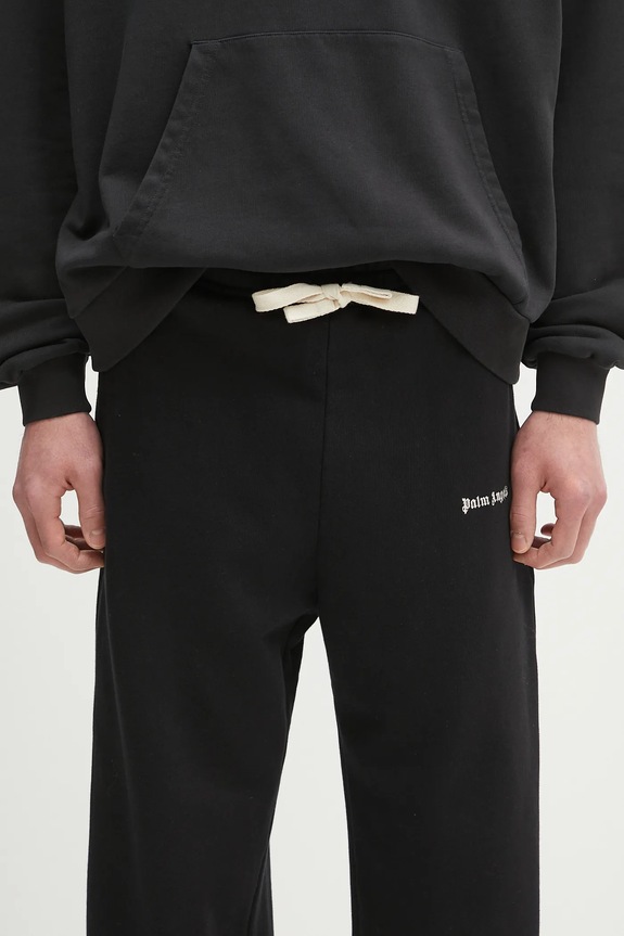 Palm Angels pantaloni tuta di cotone Classic Logo Emb nero PMCH022C99FLE0011003