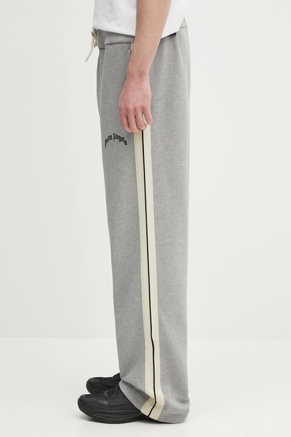 Palm Angels cotton joggers Curved Logo Track PMCH02BS25FLE0010810 gray SS25