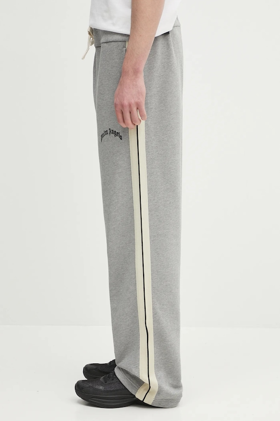 Palm Angels cotton joggers Curved Logo Track PMCH02BS25FLE0010810 gray SS25