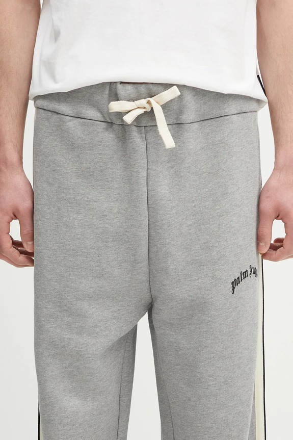 Palm Angels cotton joggers Curved Logo Track gray PMCH02BS25FLE0010810