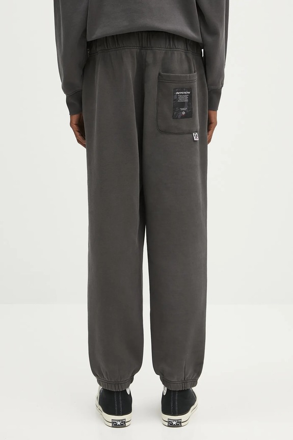 Abbigliamento AAPE pantaloni tuta di cotone Now Sweat AAPPTMB627XXN nero
