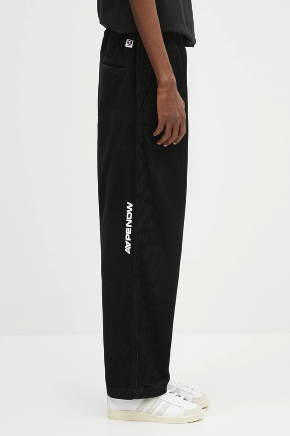 Джинсов панталон AAPE Now Woven черен AAPPTMB620XXN