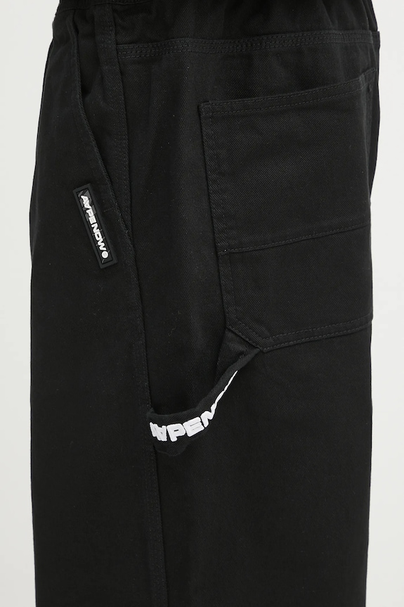 AAPE jeansy Now Woven czarny AAPPTMB624XXN