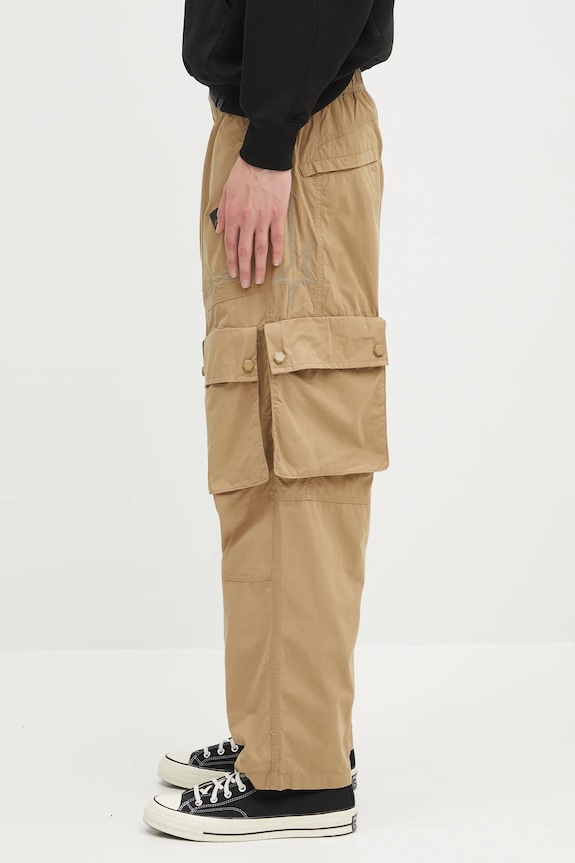 AAPE pantaloni Main Woven AAPPTMB633XXN beige SS25