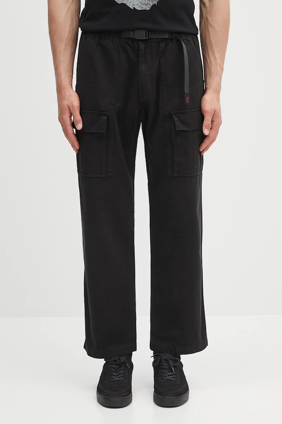 Gramicci pantaloni in cotone Front Cargo Pant tessuto nero G5SM.P089
