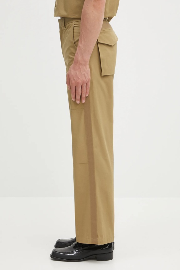 Helmut Lang pantaloni in cotone FIELD.CARPENTER.COMP P01HM201 verde SS25